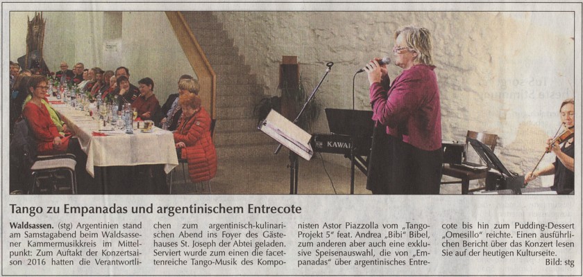 Tango zu Empanadas und argentinischem Entrecote