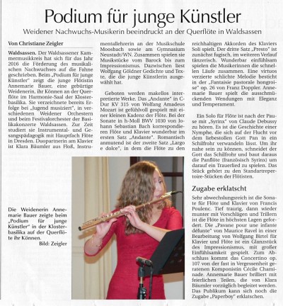 Zeitungsbericht
