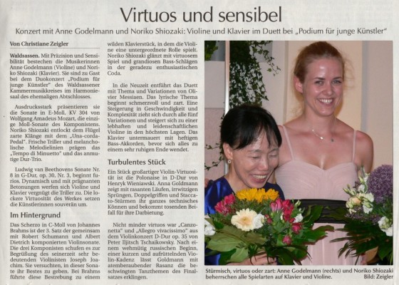 Zeitungsbericht