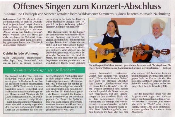 Zeitungsbericht