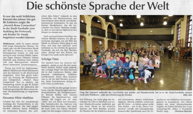Zeitungsbericht