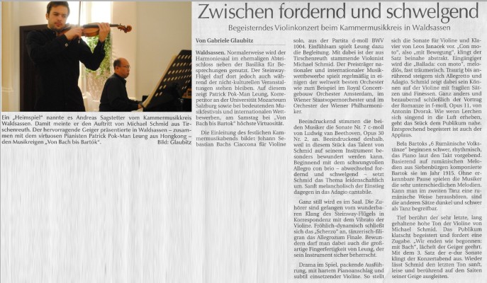 Zeitungsbericht