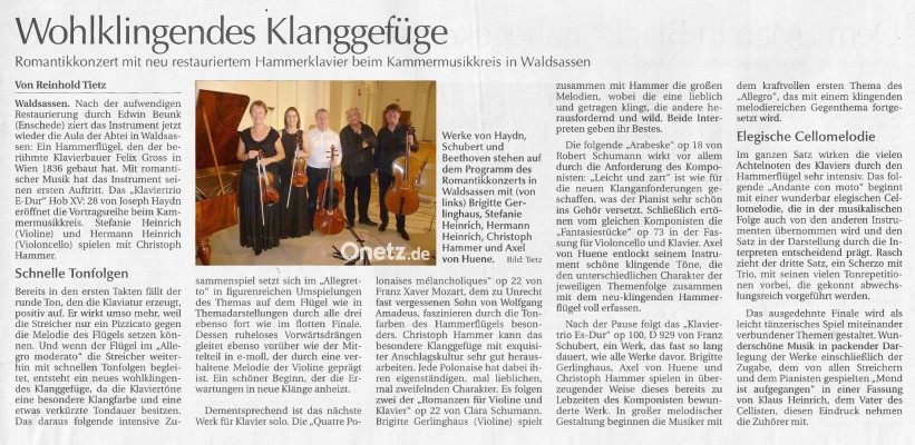 Zeitungsbericht